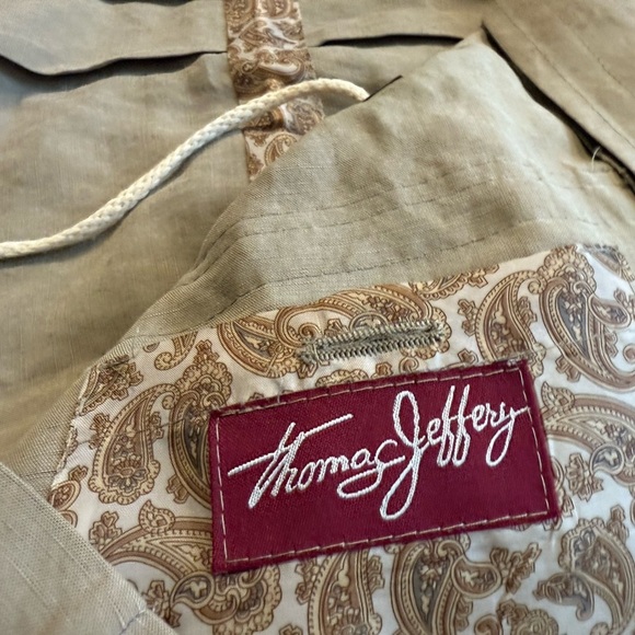 Thomas Jeffrey M Mint condition linen Men's Casual Beige Shirt Jacket- EUC - Picture 12 of 14